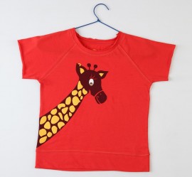 Jiraffa Giraffe - Ragian Short Sleeves