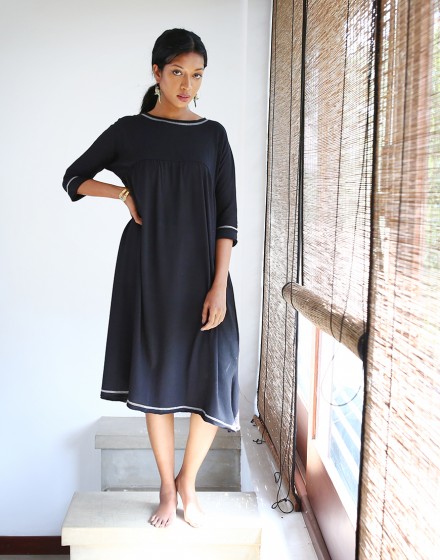 Midnight Smock Dress